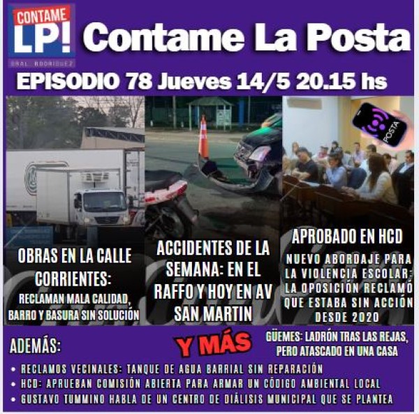 EP 78: obra en la calle CORRIENTES - ACCIDENTES - nuevo abordaje para VIOLENCIA ESCOLAR