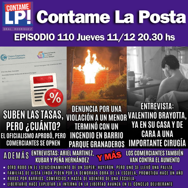 EP 110: SUBA DE TASAS, LA FAMILIA DE VALENTINO BRAYOTTA, VIOLACIÓN E INCENDIO Y MÁS